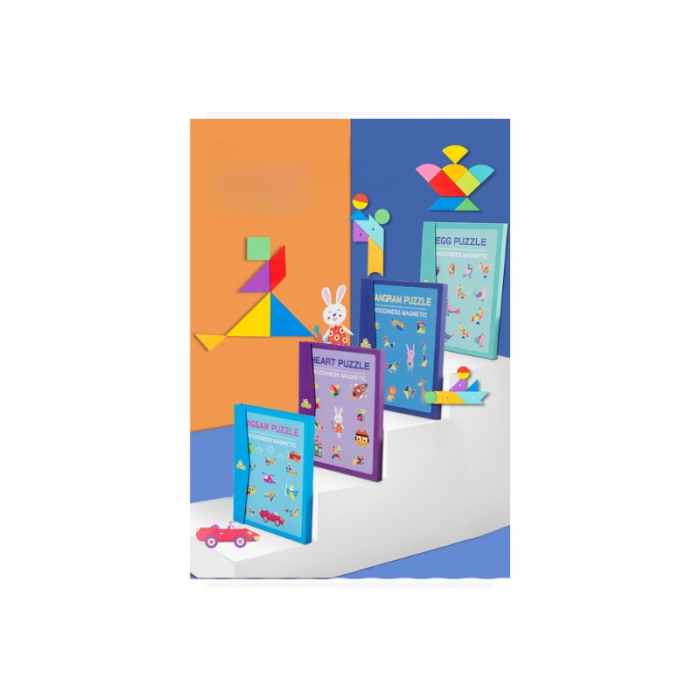 Carte Tangram cu piese magnetice - modele diferite [2]