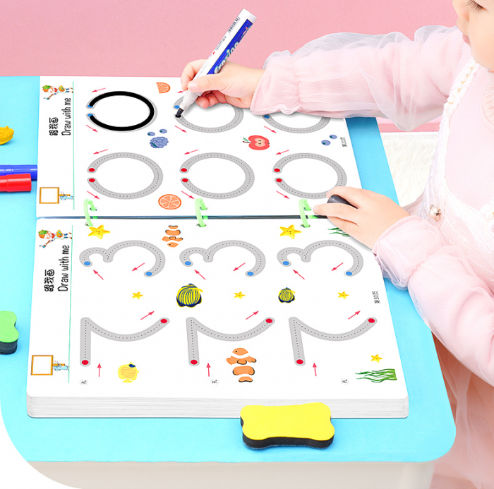 Carticica reutilizabila si educativa Montessori, invatam sa scriem [3]