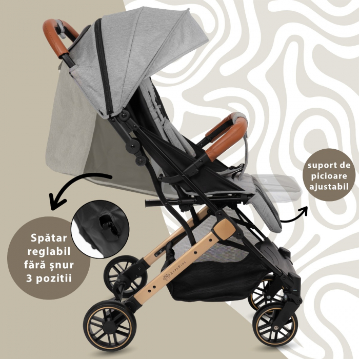 Carucior Sport AppeKids Travel, Ultracompact, Tip Troller - Grey [5]