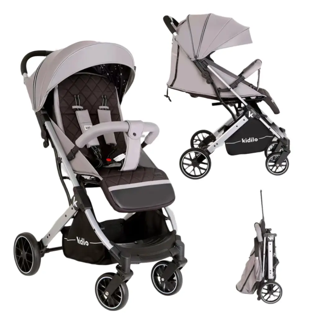 Carucior Sport cu Pliere Tip Troller, cu Pozitie de Somn, Gri [1]