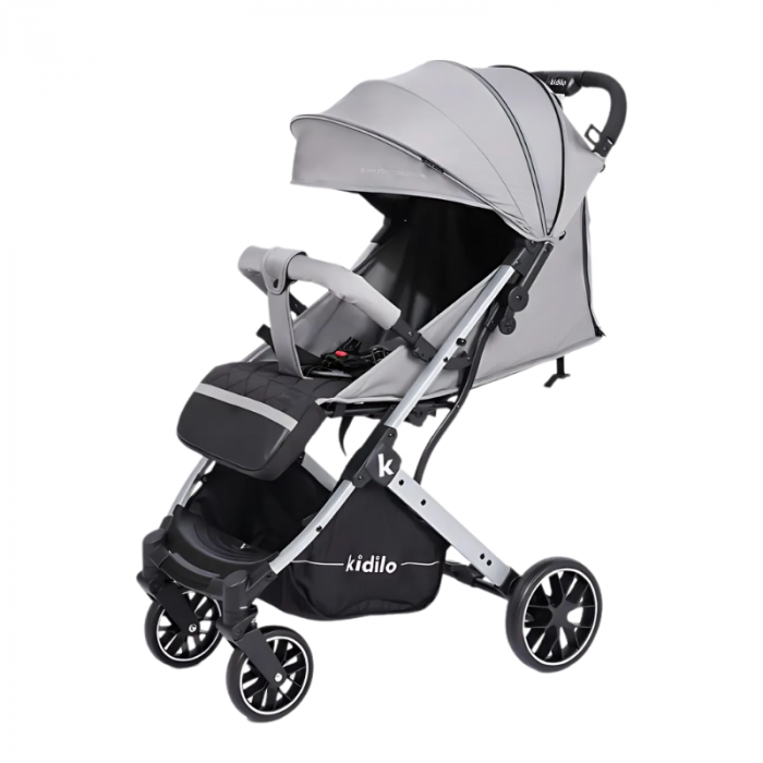 Carucior Sport cu Pliere Tip Troller, cu Pozitie de Somn, Gri [3]