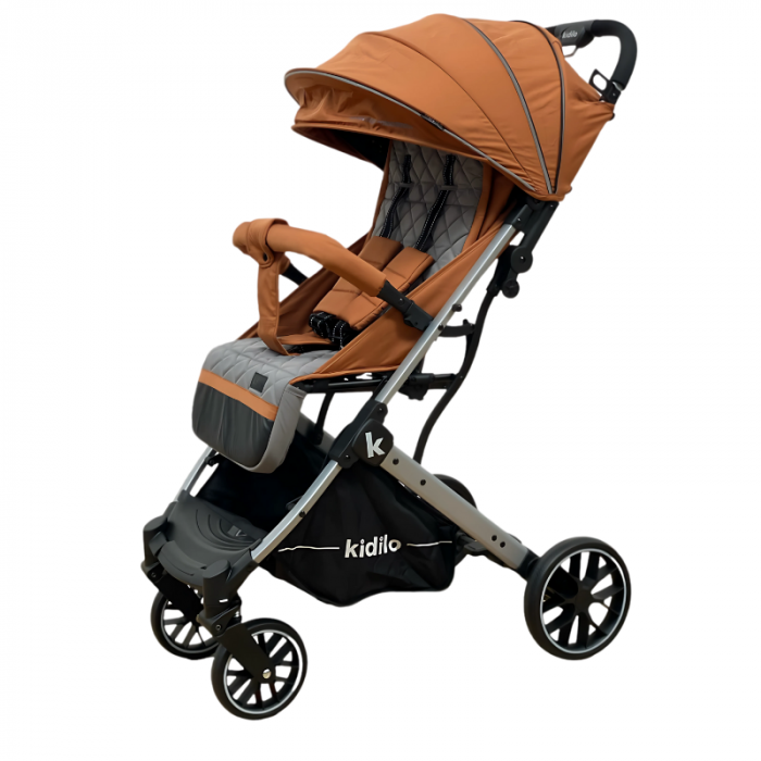 Carucior Sport cu Pliere Tip Troller, cu Pozitie de Somn, Portocaliu [2]
