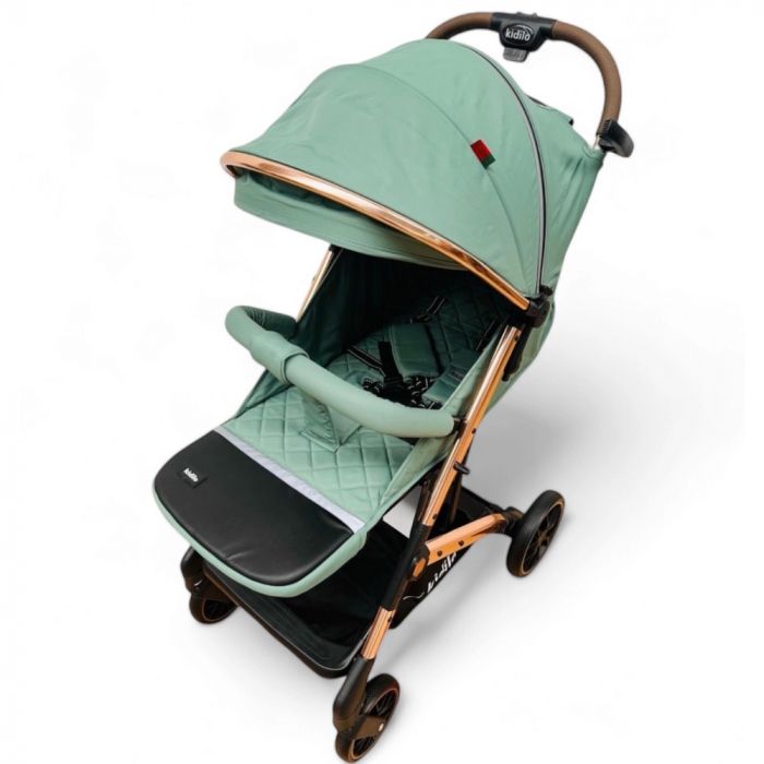 Carucior Sport pentru Copii, Sistem de Pliere Tip Troller - Verde [4]