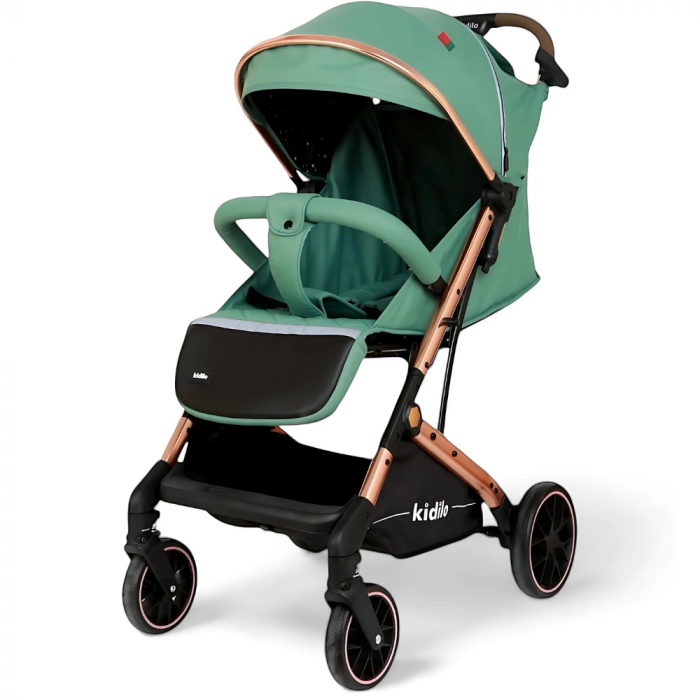 Carucior Sport pentru Copii, Sistem de Pliere Tip Troller - Verde [6]