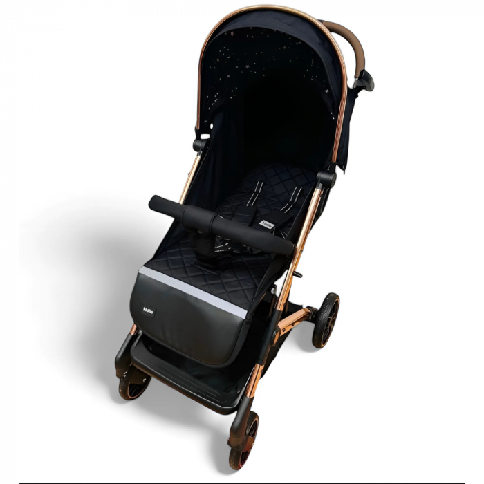 Carucior Sport pentru Copii, Sistem de Pliere Tip Troller - Negru [4]