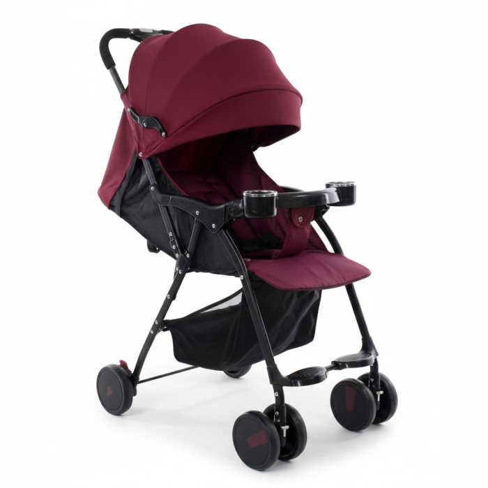 Carucior Sport Pliabil pentru Copii, cu Tavita Frontala, Copertina si Cos de Depozitare, VIOLET/NEGRU [2]