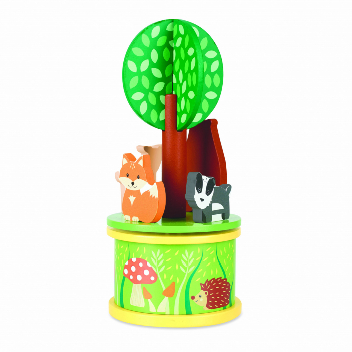 Carusel muzical cu animale de padure, Orange Tree Toys [2]