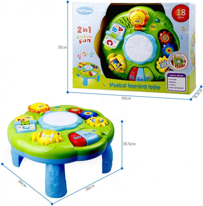 Centru activitati bebelusi 2 in 1 - sunete, oglinda, carticica [4]