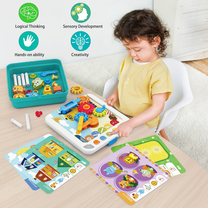 Centru activitati Montessori - 5 Jocuri Educative, Imaginatie si Abilitati Creative [2]