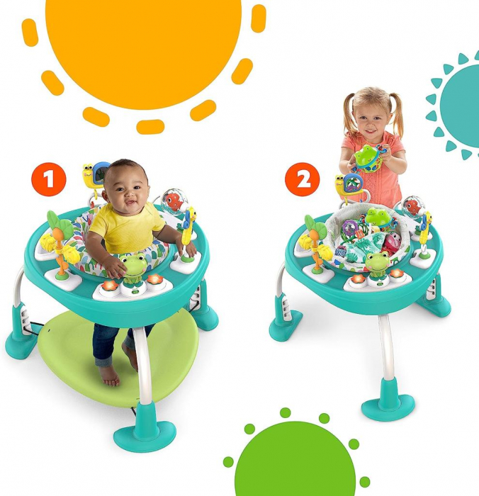 Centru activitati pentru bebelusi 2 in 1 verde [5]