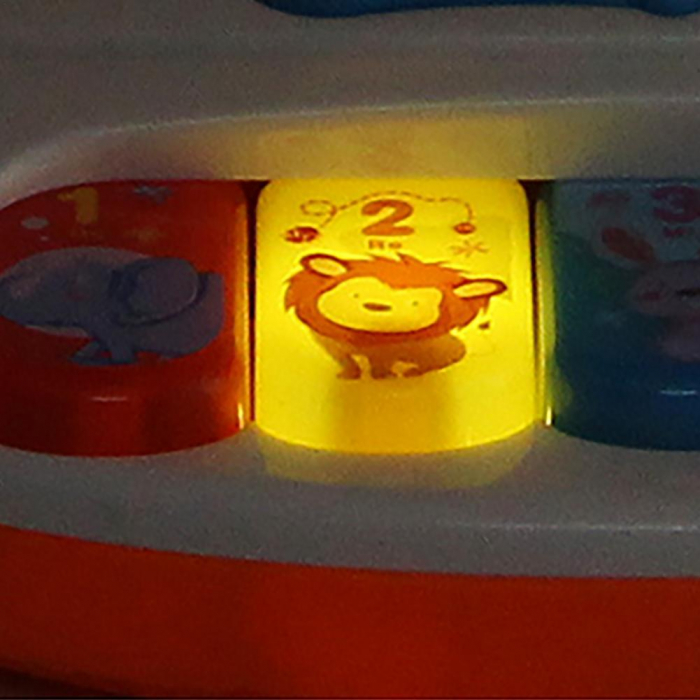 Centru de activitati pentru bebelusi, Pian cu lumini si sunete, Multicolor [6]