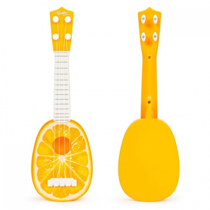 Chitara ukulele pentru copii cu 4 corzi Ecotoys MJ030 - Portocala [1]