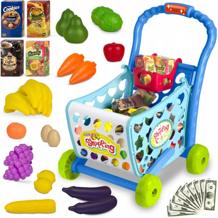 Cos de cumparaturi cu accesorii incluse Ricokids 773400 - Albastru [1]