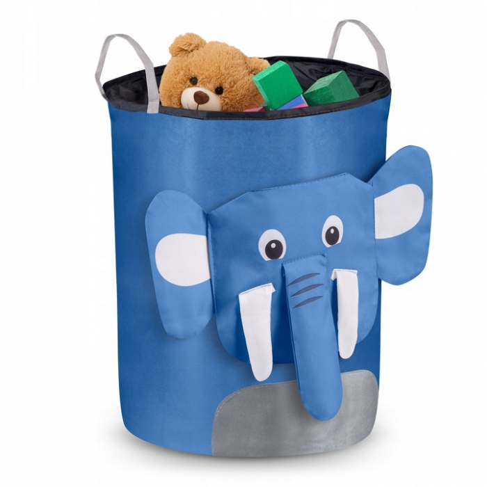 Cos mare pentru depozitarea jucariilor Nukido - Elefant albastru [1]