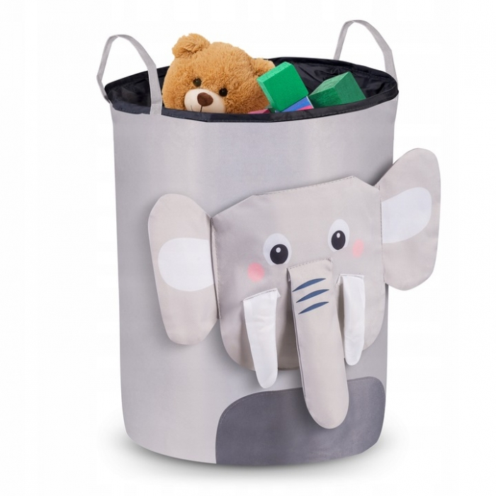 Cos mare pentru depozitarea jucariilor Nukido - Elefant gri [1]