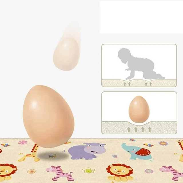 Covor de Joaca pentru Bebelusi - 2 fete animalute/trafic, 100/180/0.5cm [5]