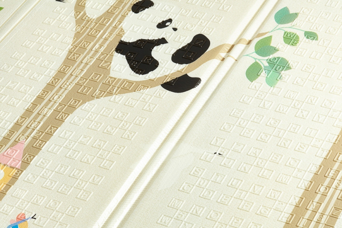 Covor Pliabil pentru Bebelusi, 2 fete - panda/padure magica, 180/200/0.9cm [4]
