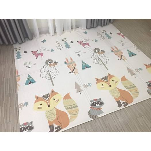 Covor Pliabil pentru Bebelusi, 2 fete - numere/padure magica, 180/200/0.9cm [2]