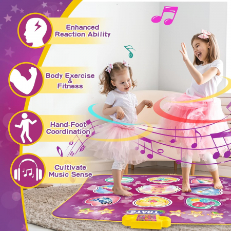 Covoras de Dans Interactiv pentru Copii, cu Muzica si Lumini LED [2]