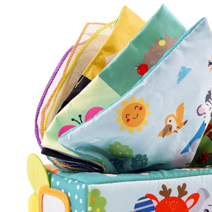 Cub activitati senzorial Montessori cu servetele si oglinda Animale [4]