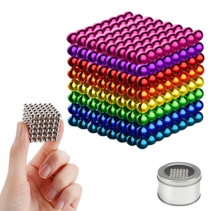 Cub rubik cu bile magnetice multicolor [2]