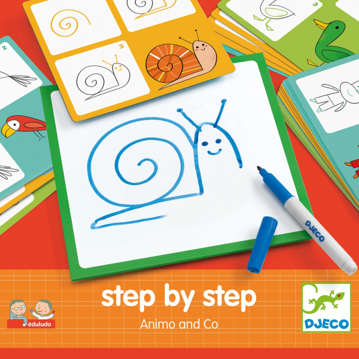 Joc Eduludo Deseneaza pas cu pas animalute, Djeco [4]