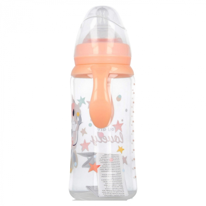 DISNEY MINNIE BIBERON 360 ML ANTICOLICI , DEBIT VARIABIL, CU MANER [4]
