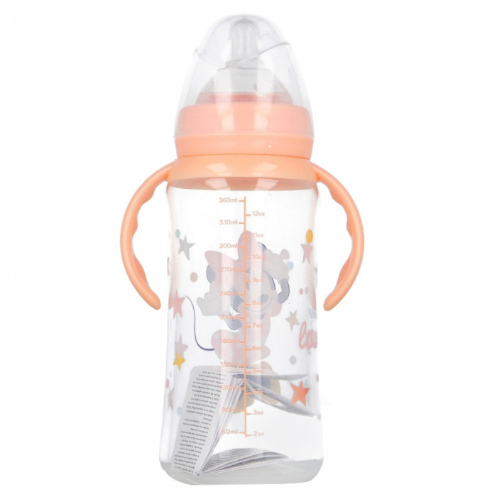 DISNEY MINNIE BIBERON 360 ML ANTICOLICI , DEBIT VARIABIL, CU MANER [3]