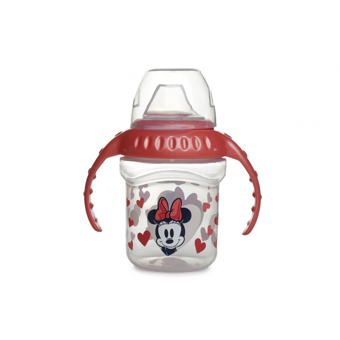 DISNEY MINNIE CANA CU CAPAC SI MANERE 250 ML - CIOC DIN SILICON [1]