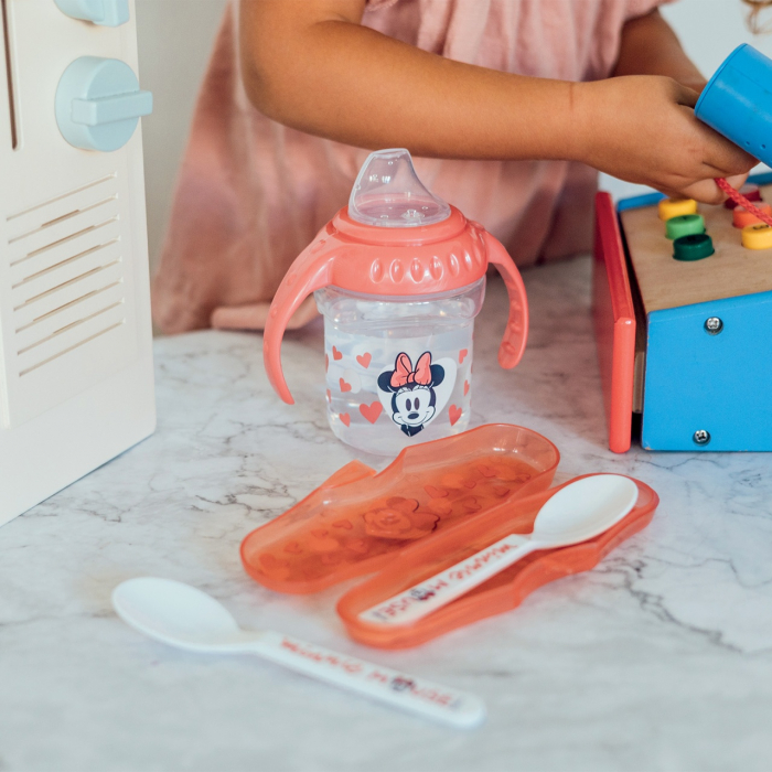DISNEY MINNIE CANA CU CAPAC SI MANERE 250 ML - CIOC DIN SILICON [6]