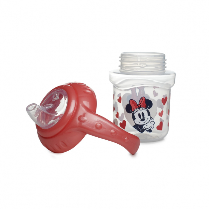 DISNEY MINNIE CANA CU CAPAC SI MANERE 250 ML - CIOC DIN SILICON [4]