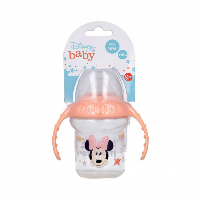 DISNEY MINNIE CANA CU CAPAC SI MANERE 250 ML, CIOC DIN SILICON [4]