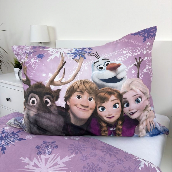 Disney Regatul de gheata Pink-purple Lenjerie de Pat Copii 140×200cm, 70×90 cm [6]