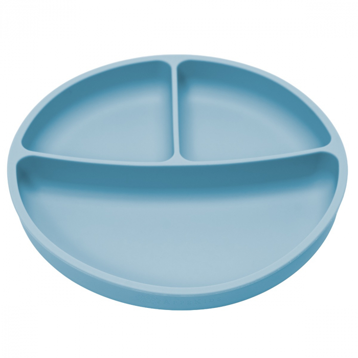 Farfurie compartimentata din silicon cu ventuza, AppeKids - Aqua Blue [5]