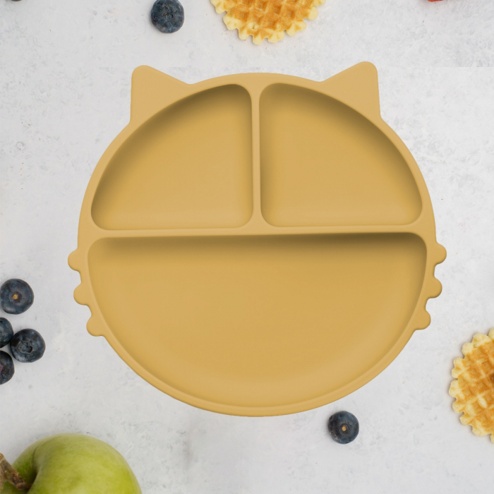 Farfurie compartimentata din silicon cu ventuza, AppeKids - Kitty - Honey [1]