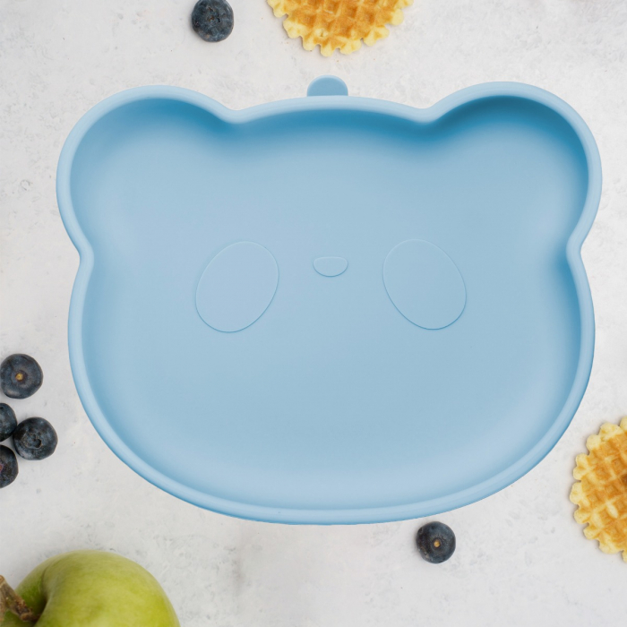 Farfurie din silicon cu ventuza, AppeKids, The Little Bear - Aqua Blue [1]