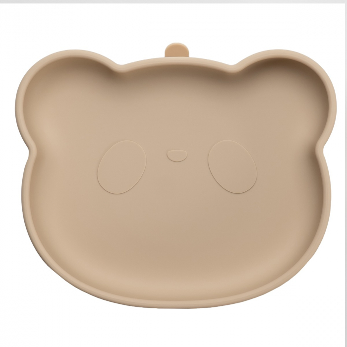 Farfurie din silicon cu ventuza, AppeKids, The Little Bear - Bubble Beige [5]