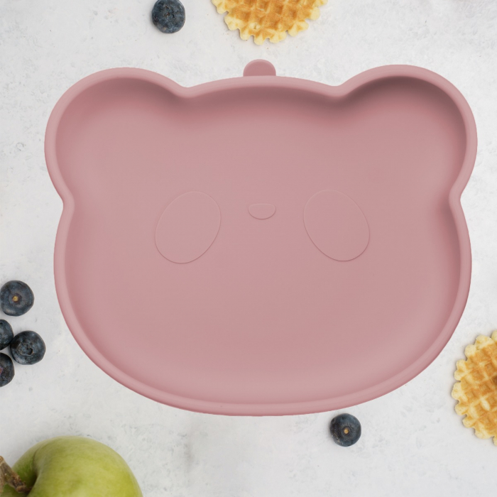 Farfurie din silicon cu ventuza, AppeKids, The Little Bear - Old Rose [1]