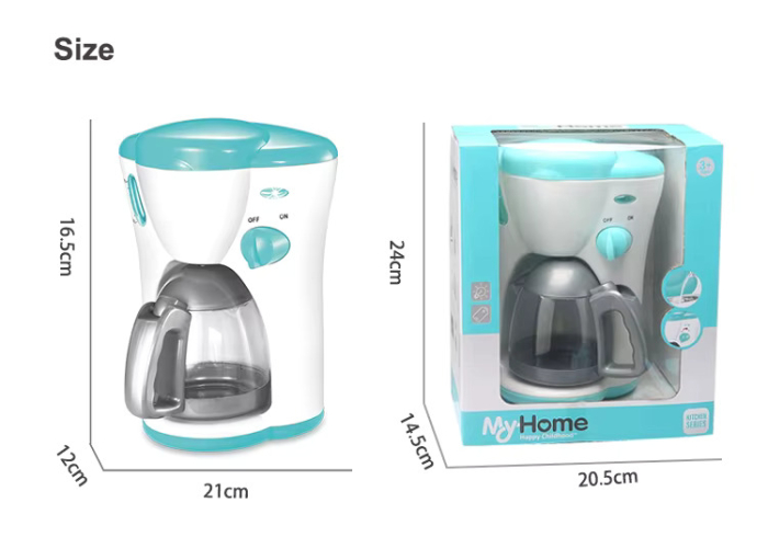 Filtru de Cafea de Jucarie cu Recipient si Lumini, Turcoaz [3]