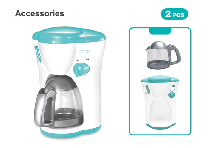 Filtru de Cafea de Jucarie cu Recipient si Lumini, Turcoaz [5]