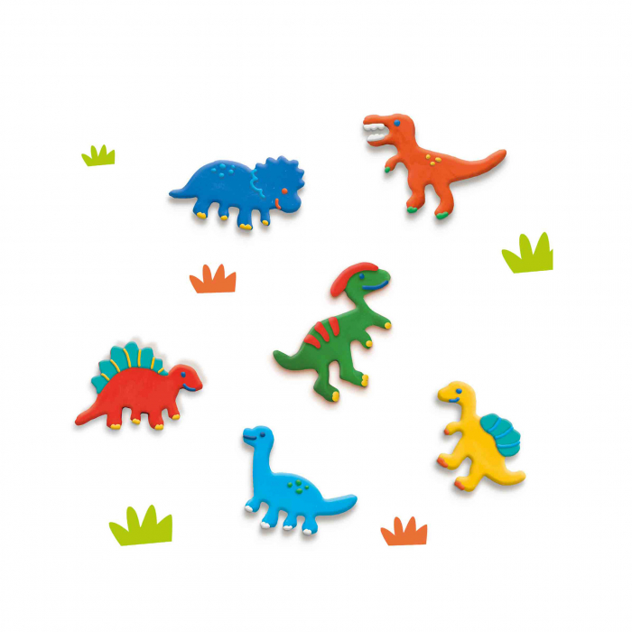 Forme pentru copii de taiat plastilina Dino (7 piese) [4]