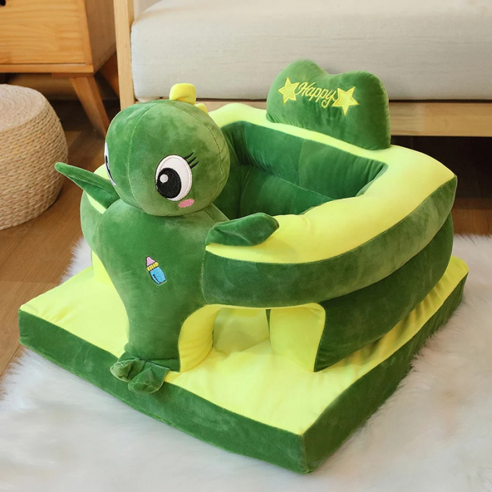Fotoliu bebe cu spatar, sezut din burete - Baby Dino Verde [1]