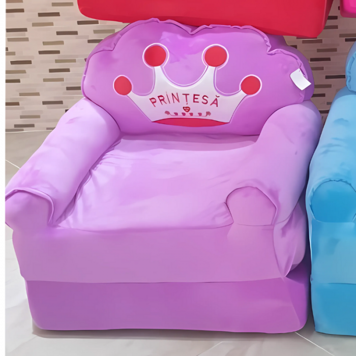 Fotoliu din Plus pentru Copii, Extensibil XXL - Printesa [1]