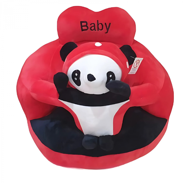 Fotoliu din plus pentru bebe, Panda Rosu cu Caciulita [1]