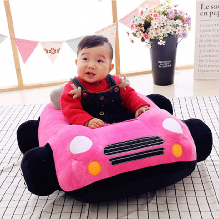 Fotoliu din plus bebelusi, moale si pufos, model masinuta [1]