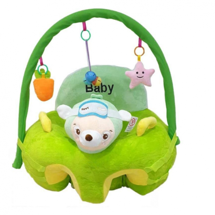 Fotoliu dinPlus pentru Bebe -Oita Bee Bee Verde - Cu Arcada cu Jucarii [1]