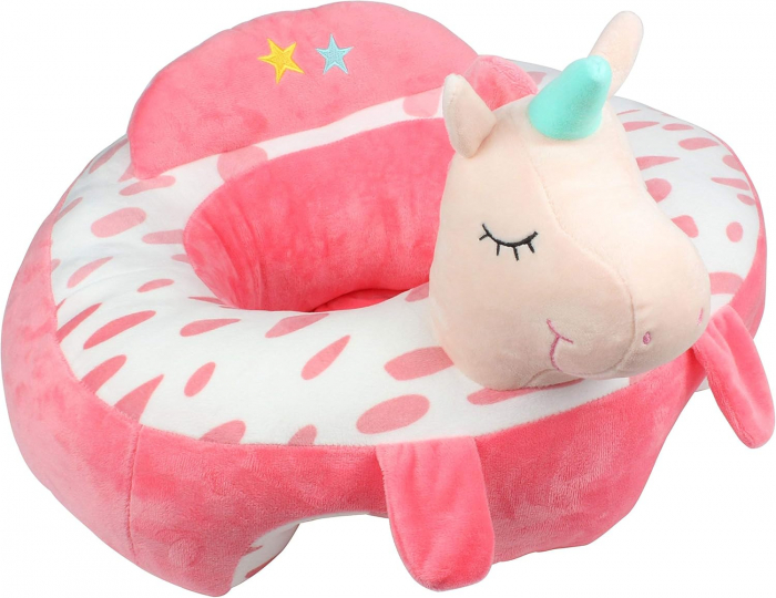 Fotoliu Unicorn Roz Lunabelle - Bebe invata cum sa stea in sezut [1]