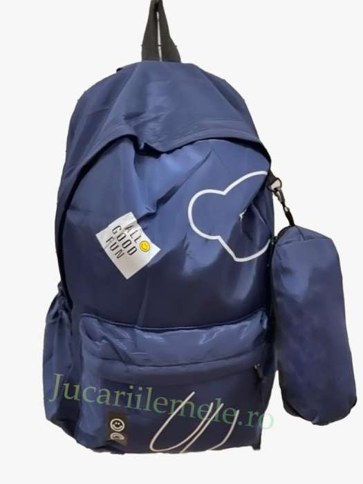 Ghiozdan "All Good Fun" Albastru cu penar pentru scoala - 42 cm si 2 compartimente [2]