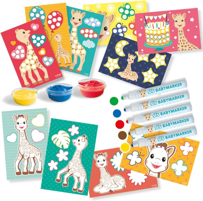 Girafa Sophie - Coloreaza si picteaza [2]