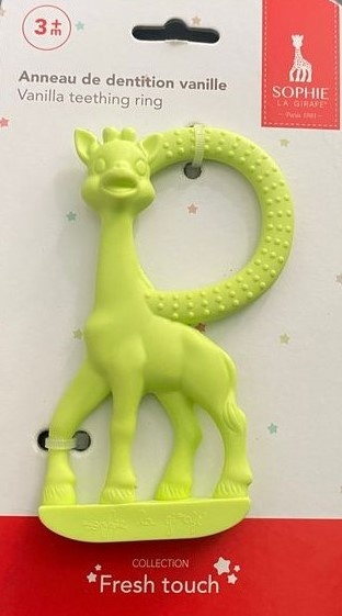 Inel dentitie aroma vanilie, Girafa Sophie Verde [8]